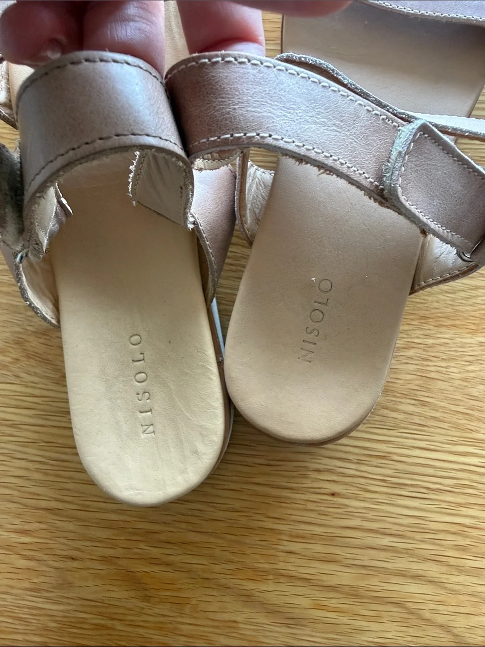 Nisolo Two-Strap Sandals in Dusty Mauve